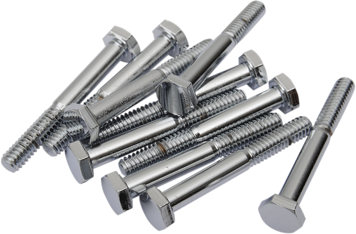 DRAG SPECIALTIES Bolts - Hex-Head - Chrome - 1/4"-20 x 2-1/4" MPB121