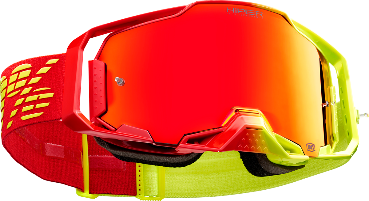 100% Armega Goggles - Solaris - HiPER Red Mirror 50003-00003