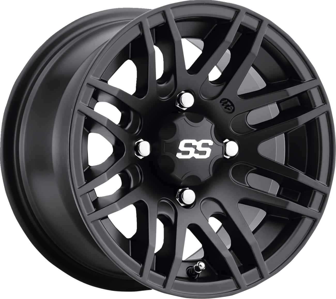 ITP SS316 Alloy Wheel - Front/Rear - Machined Black - 12x7 - 4/137 - 4+3 1228558536B