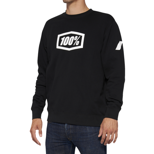 100% Icon Long-Sleeve Fleece Sweatshirt - Black - 2XL 20026-00004