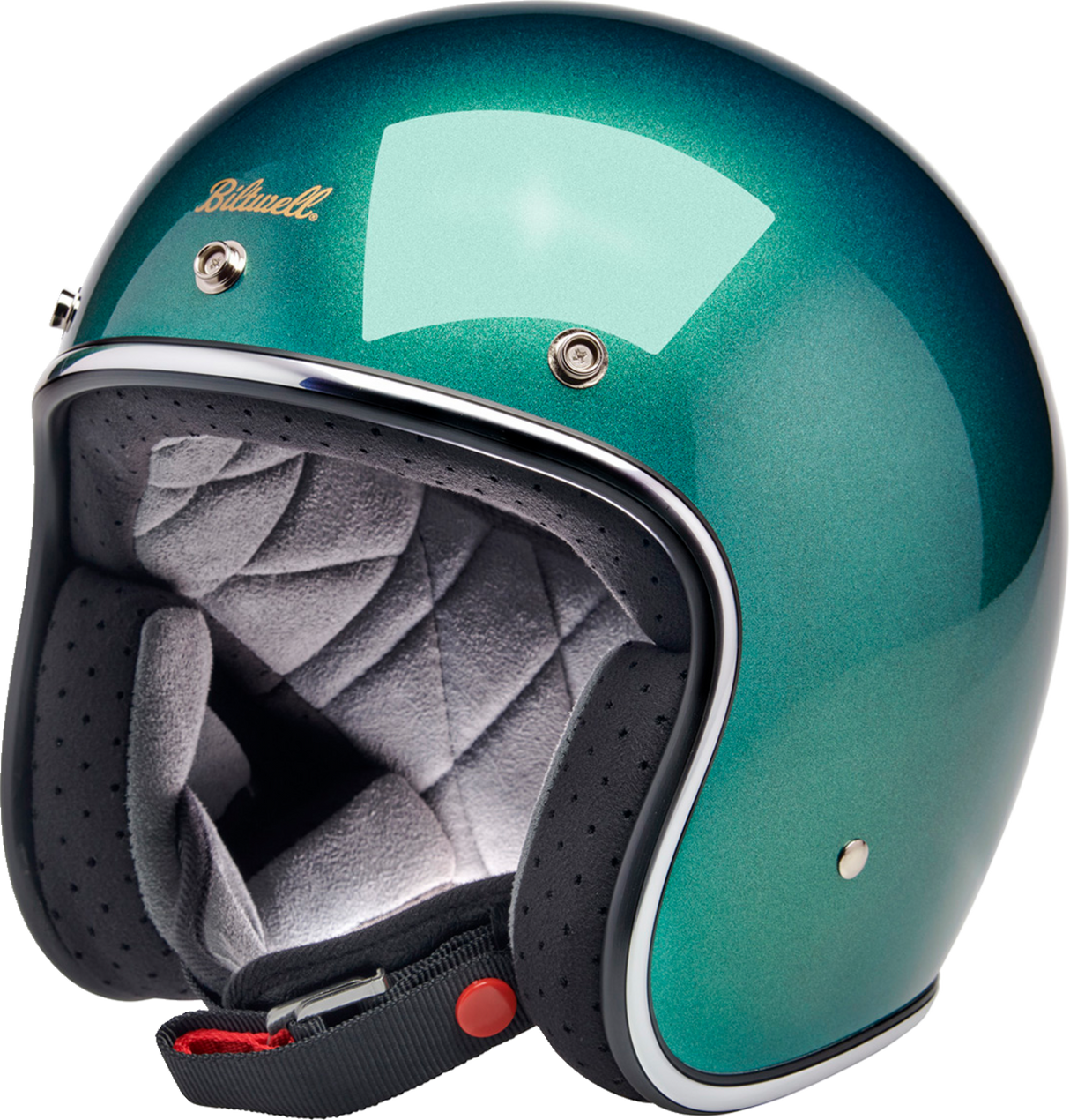 BILTWELL Bonanza Helmet - Metallic Catalina Green - XS 1001-358-201