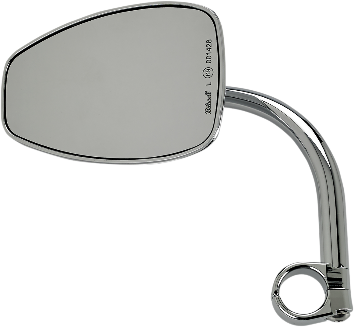 BILTWELL Mirror w/mount - Tear Drop - Chrome 6504-501-531