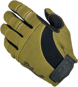 BILTWELL Moto Gloves - Olive/Black - Small 1501-0309-002