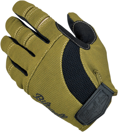 BILTWELL Moto Gloves - Olive/Black - XL 1501-0309-005