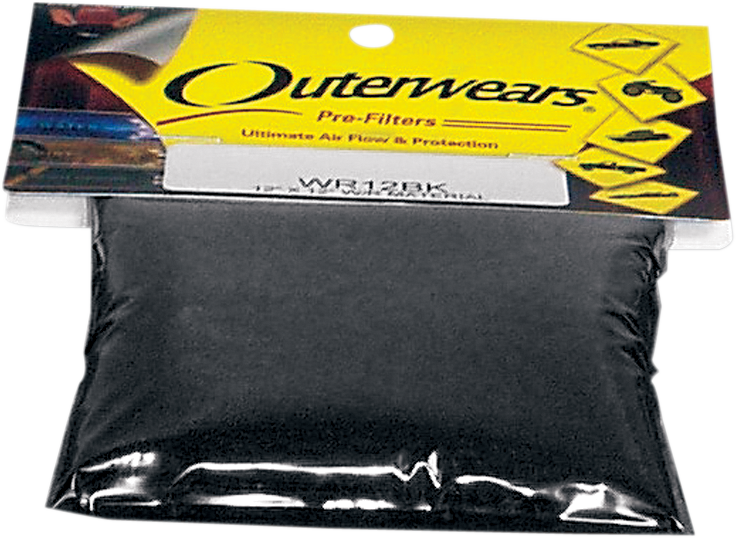 OUTERWEARS Pre-Filter Sheet - Black - 12x12 WR12BK