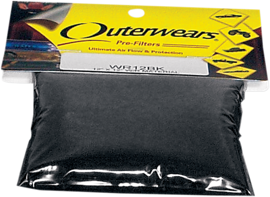 OUTERWEARS Pre-Filter Sheet - Black - 12x12 WR12BK