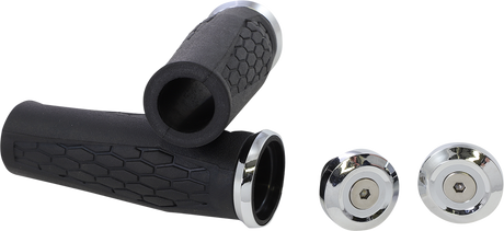 KURYAKYN Grips - Hex - 7/8" - Chrome 5928