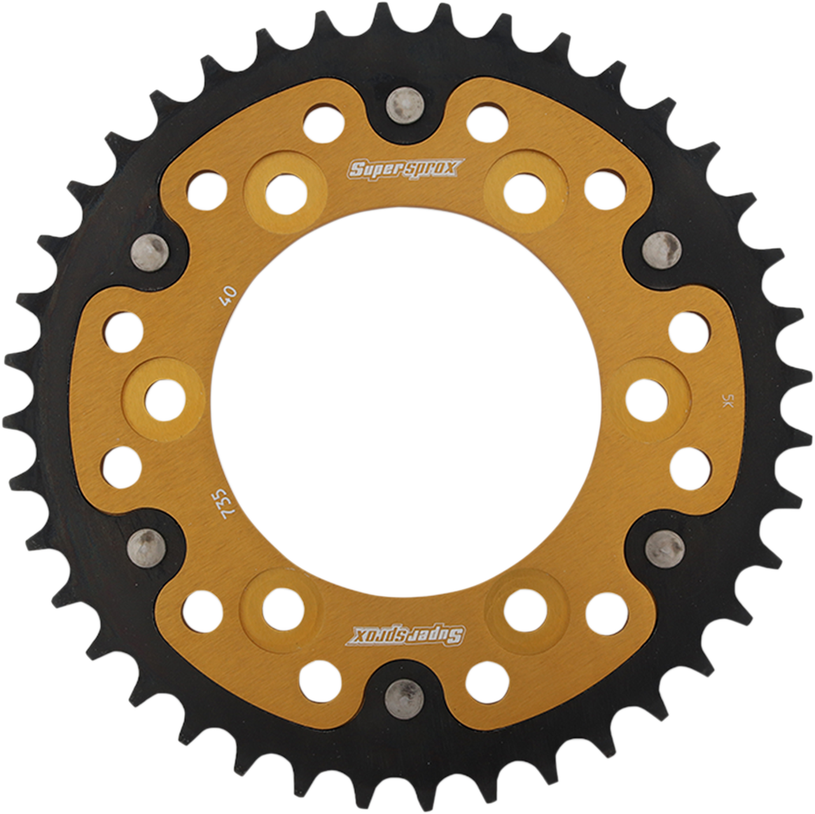 SUPERSPROX Stealth Rear Sprocket - 40 Tooth - Gold - Ducati RST-735-40-GLD