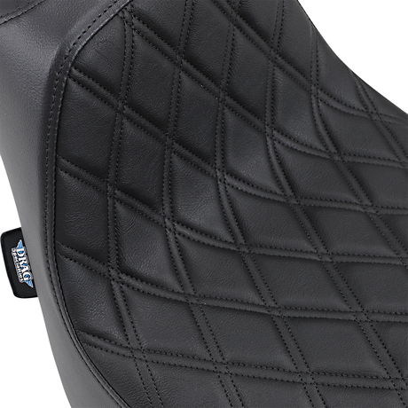 DRAG SPECIALTIES Predator III Seat - Double Diamond - Black Stitched - FXFB/S '18-'22 0802-1072