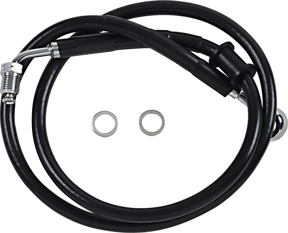 DRAG SPECIALTIES Brake Line - +8" - Black - '18-'22 Softail 618620-8BLK