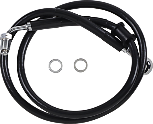 DRAG SPECIALTIES Brake Line - +8" - Black - '18-'22 Softail 618620-8BLK