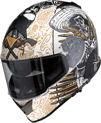 Z1R Warrant Helmet - Sombrero - White/Gold - XS 0101-14164