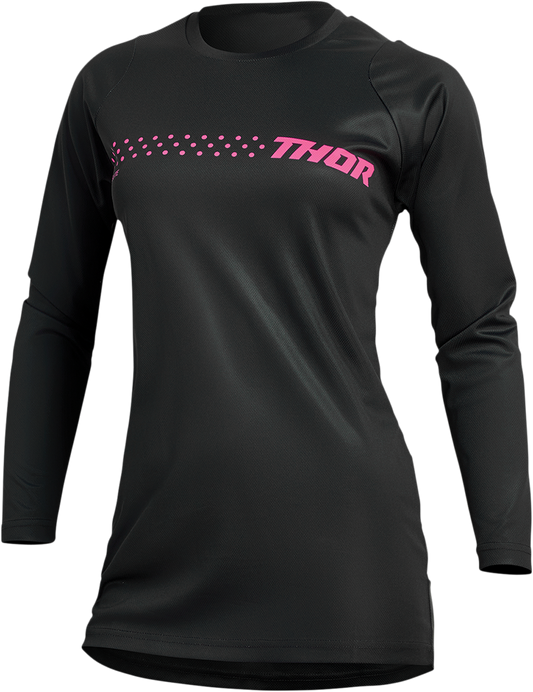 THOR Women's Sector Minimal Jersey - Black/Pink - Medium 2911-0249