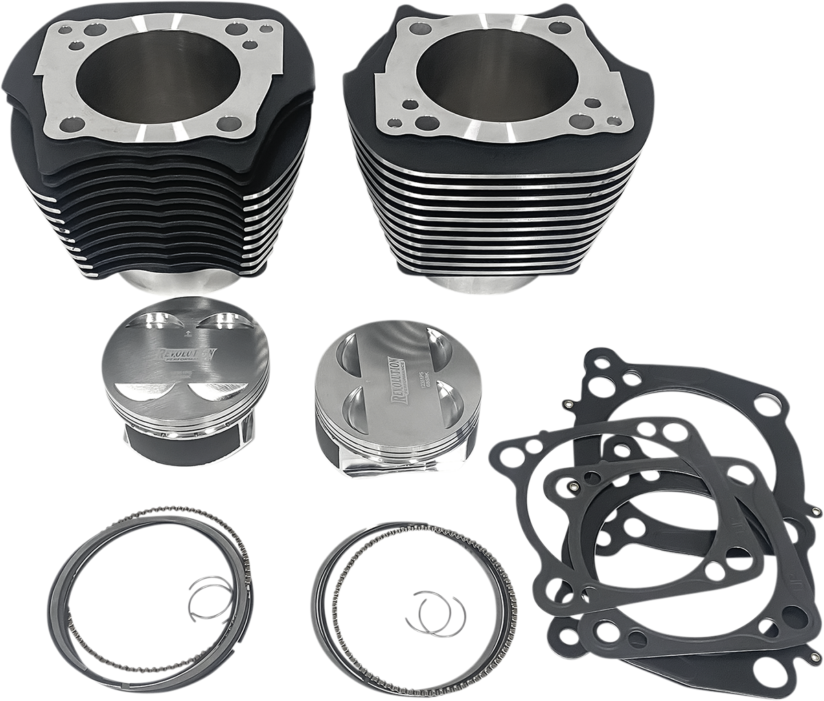 REVOLUTION PERFORMANCE, LLC Cylinder Kit - 124" - Black with Highlighted Fins - M8 RP201-601W