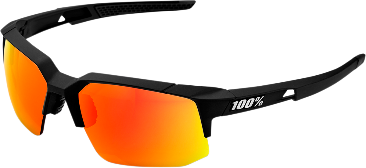 100% Speedcoupe Sunglasses - Black - Red Mirror 61031-100-43