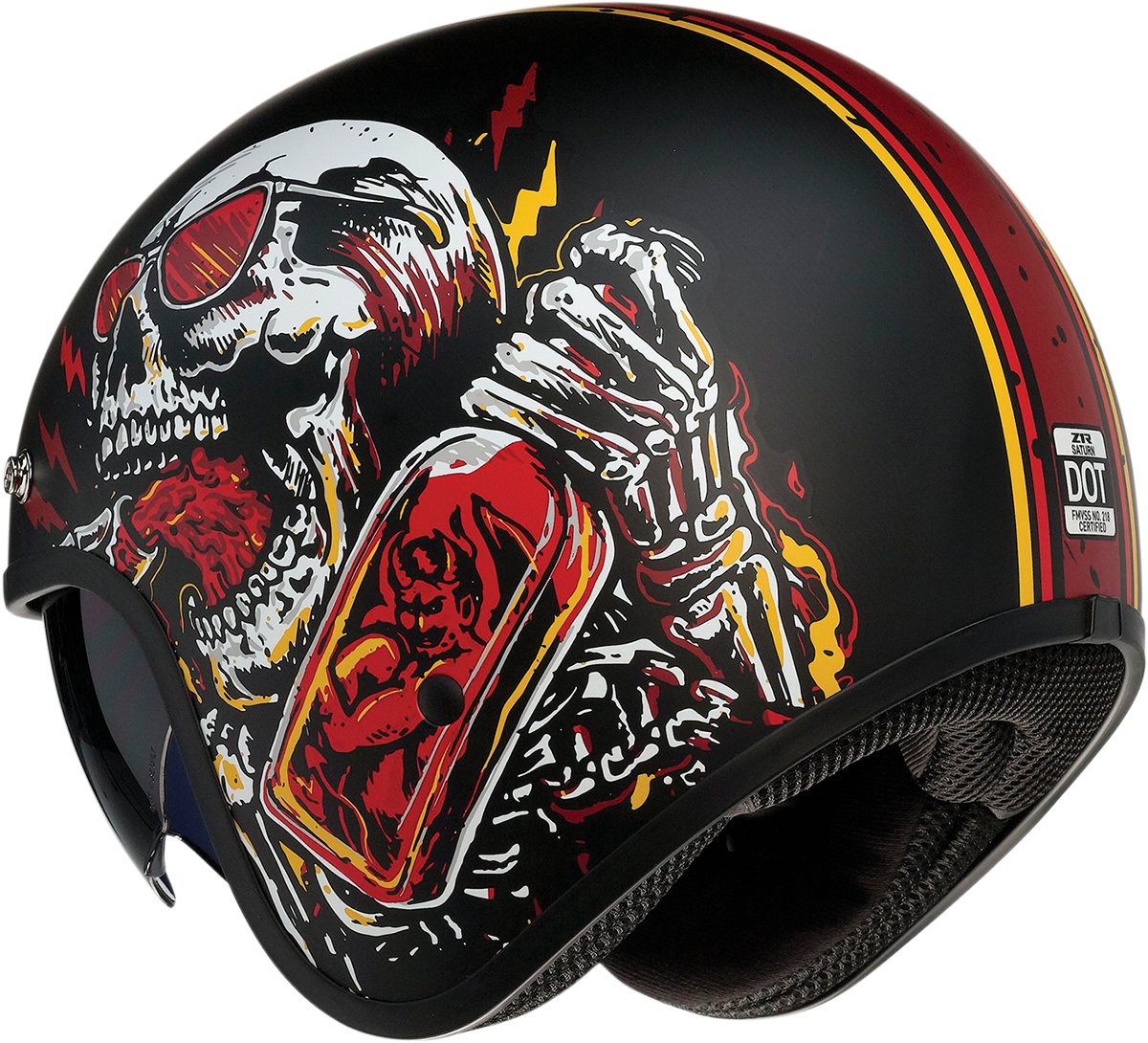 Z1R Saturn Helmet - Devil Made Me - Black/Red - XS 0104-2816