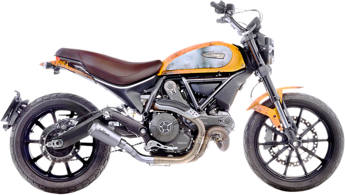 Silenciador LEOVINCE LV-10 de Acero Inoxidable para Scrambler 15206