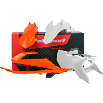 Kit de carrocería POLISPORT - Con caja de aire - '16 OEM Naranja/Blanco - SX 65 90682 