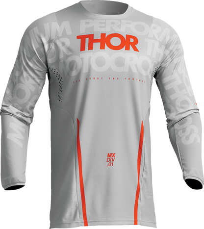 THOR Pulse Mono Jersey - Gray/Orange - Large 2910-7111