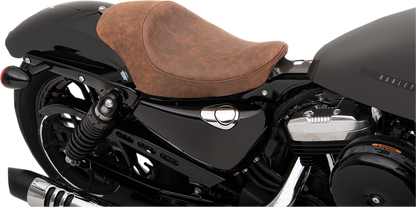 DRAG SPECIALTIES Seat - 3/4 Solo - Brown - Distressed - '04-'22 XL NO RUBBER BUMPERS 0804-0747