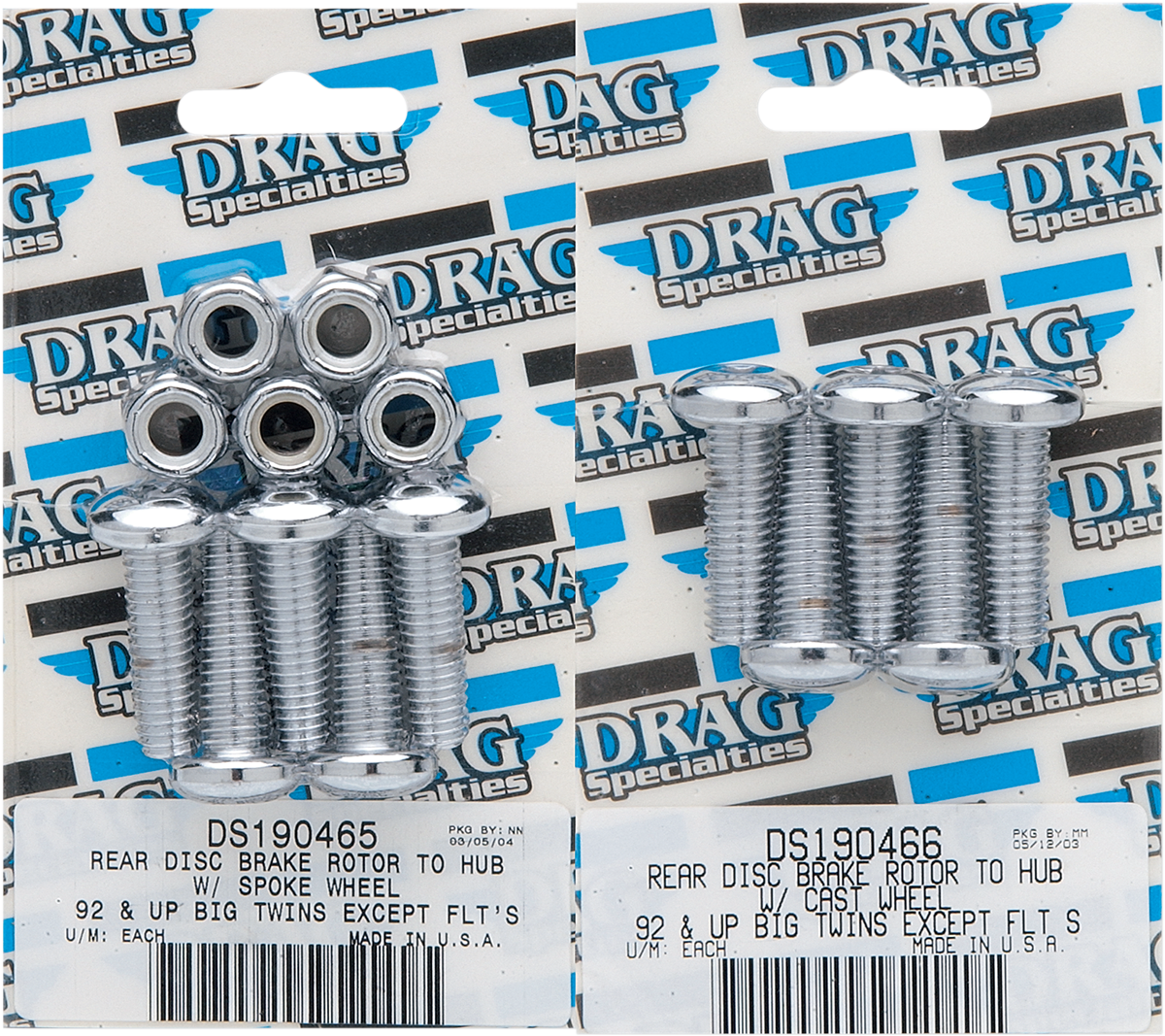 DRAG SPECIALTIES Spoke Rear Rotor Bolt Kit MK306