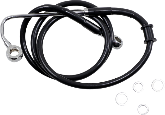 DRAG SPECIALTIES Brake Line - +8" - Black - '15-'17 Softail 618299-8BLK