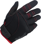 BILTWELL Moto Gloves - Black/Red - Large 1501-0108-004