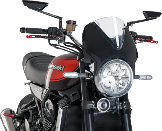 PUIG HI-TECH PARTS Windscreen - Black/Clear - Z900RS 024NW