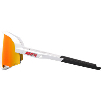 100%  Slendale Sunglasses - Matte White - HiPER Red Multimirror 60057-00004