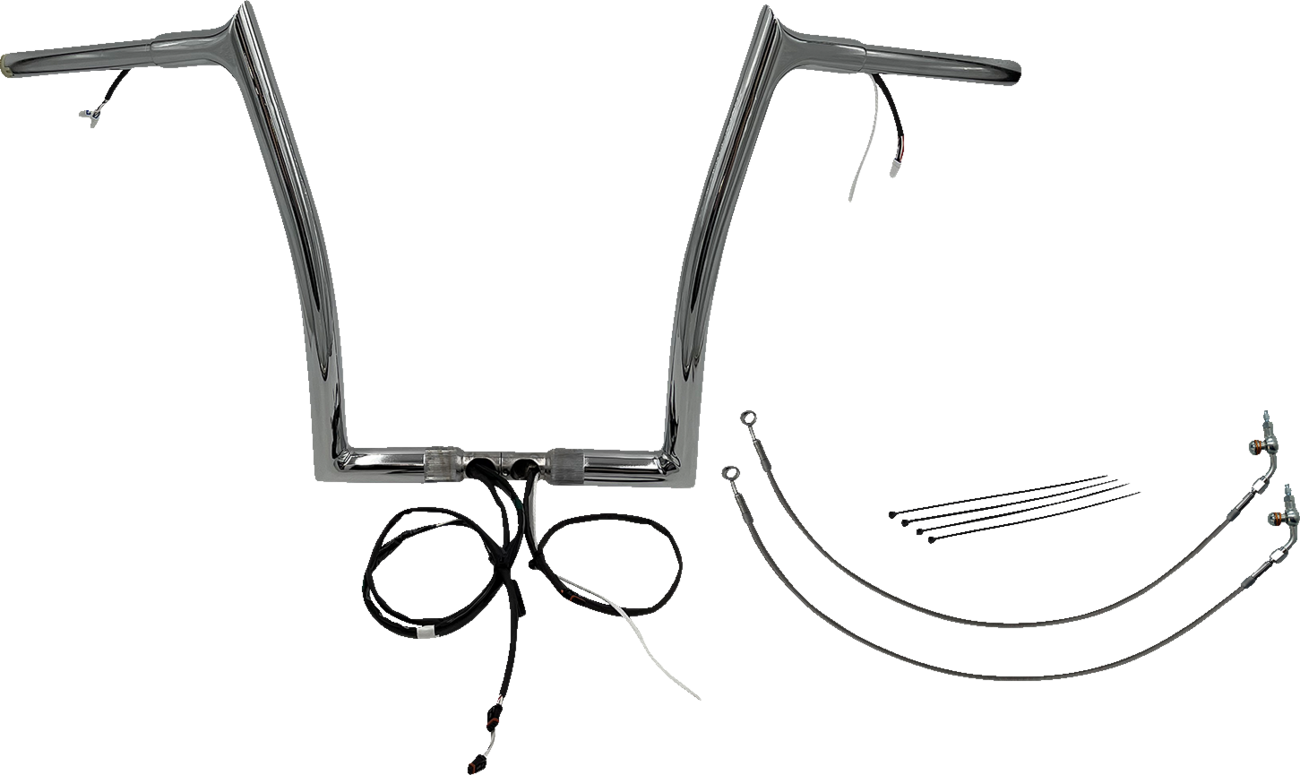 FAT BAGGERS INC. Handlebar Kit - Pointed Top - 14" - Chrome 902914