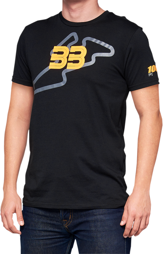 100% BB33 Track T-Shirt - Black - Medium BB-32141-001-11