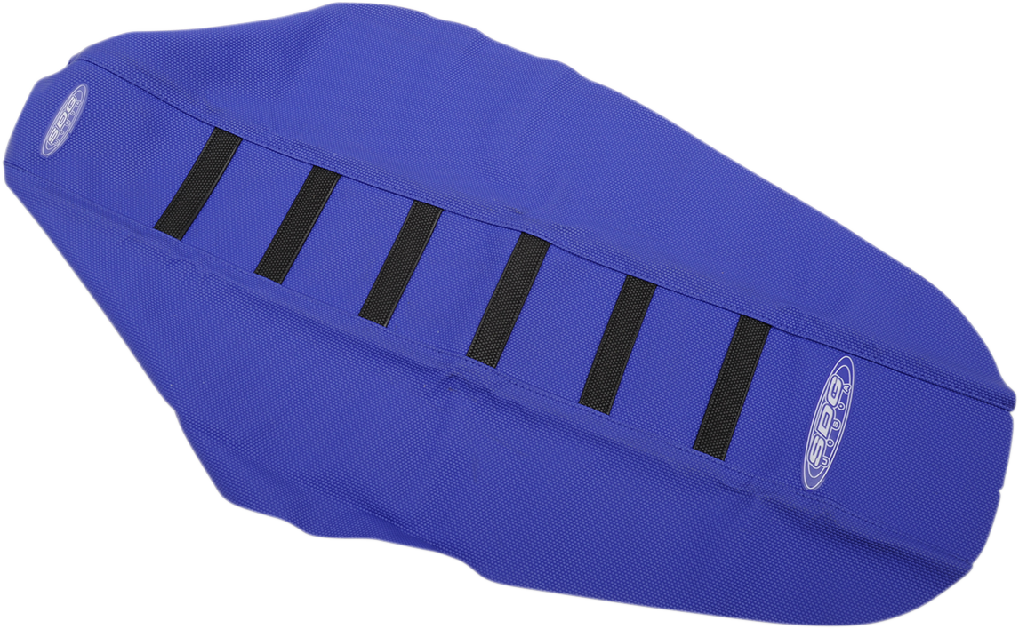 SDG 6-Ribbed Seat Cover - Black Ribs/Blue Top/Blue Sides 95910KBB