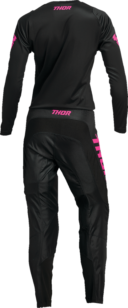 THOR Women's Sector Minimal Jersey - Black/Pink - Large 2911-0250