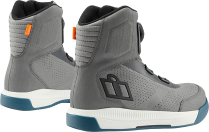 ICON Overlord™ Vented CE Boots - Gray - Size 10 3403-1273