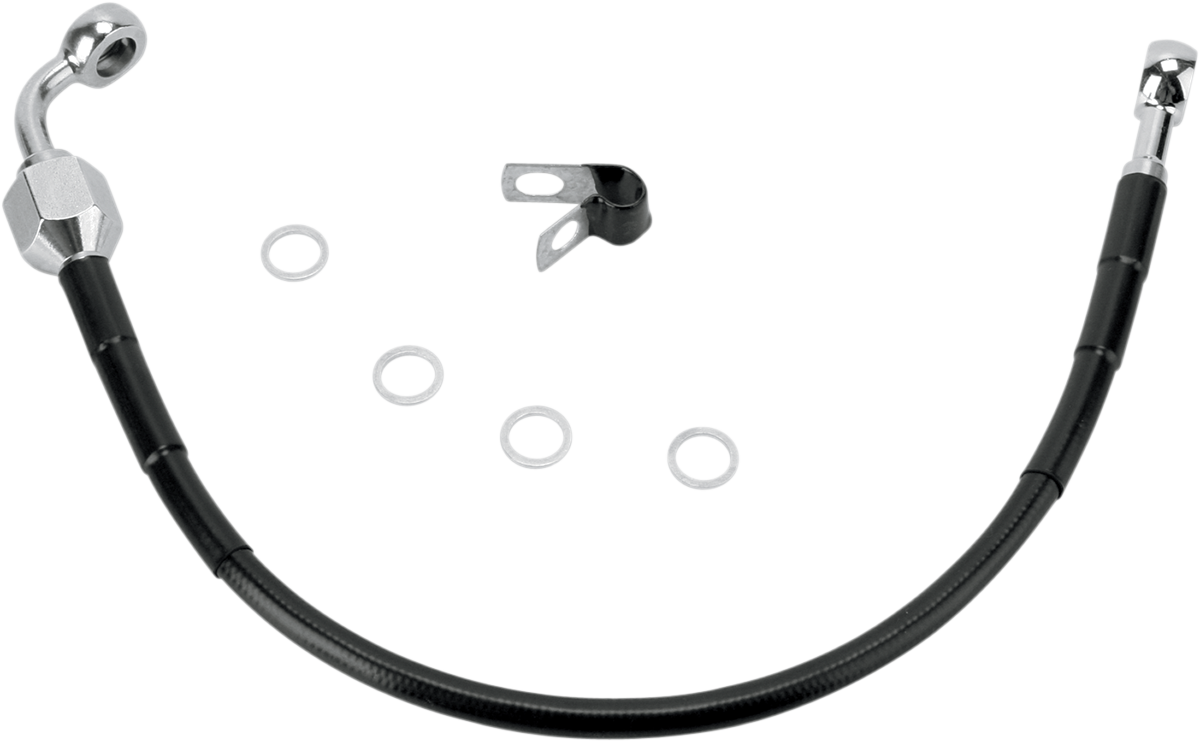 DRAG SPECIALTIES Línea de freno - Trasera - Negro 640111-BLK 