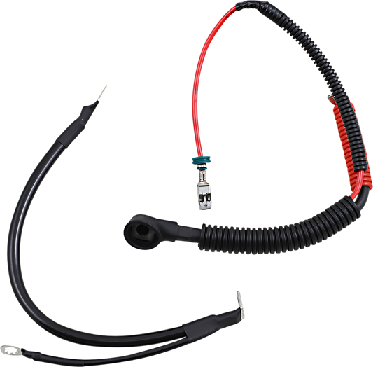 DRAG SPECIALTIES Black Battery Cable Set - '09-'13 FLH/T ACT 6-GAUGE CABLES E25-0091B-D7