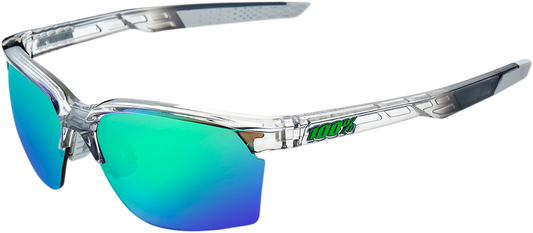 100% Sportcoupe Sunglasses - Gray - Green Mirror 61020-253-45