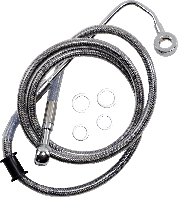 DRAG SPECIALTIES Brake Line - +8" - Stainless Steel - '15-'17 Softail 618299-8