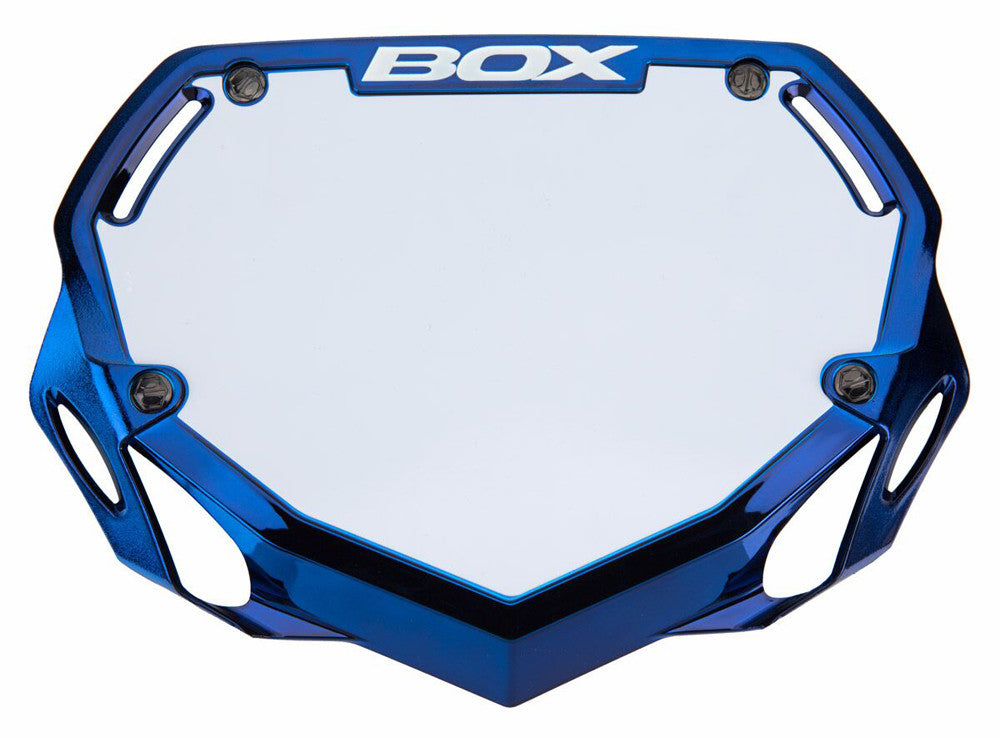 BOX Phase 1 Mini Plate Blue Chrome BX-NP16CHRSM-BL