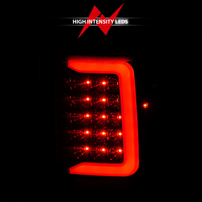 ANZO 1993-1997 Ford  Ranger LED Tail Lights w/ Light Bar Black Housing Clear Lens 311359