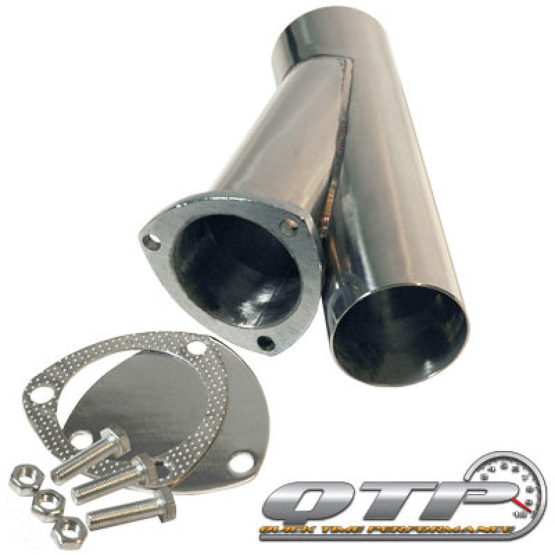 QTP 3in Weld-On QTEC Exhaust Cutout Y-Pipe 10300