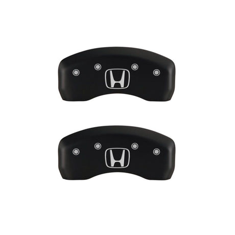 MGP 4 Caliper Covers Engraved Front Honda Engraved Rear H Logo Red finish silver ch 20219SHOHRD