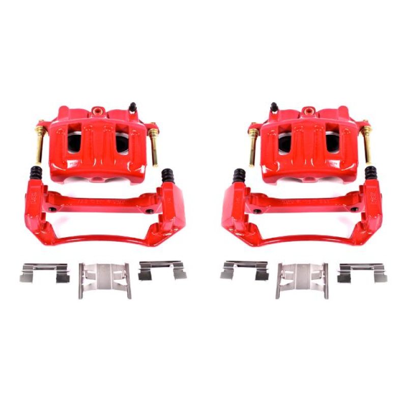 Power Stop 99-03 Ford F-150 Front Red Calipers w/Brackets - Pair S4750