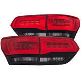 ANZO 2014-2016 Jeep Grand Cherokee LED Taillights Red/Smoke 311269