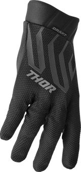 THOR Draft Gloves - Black/Charcoal - Large 3330-6803