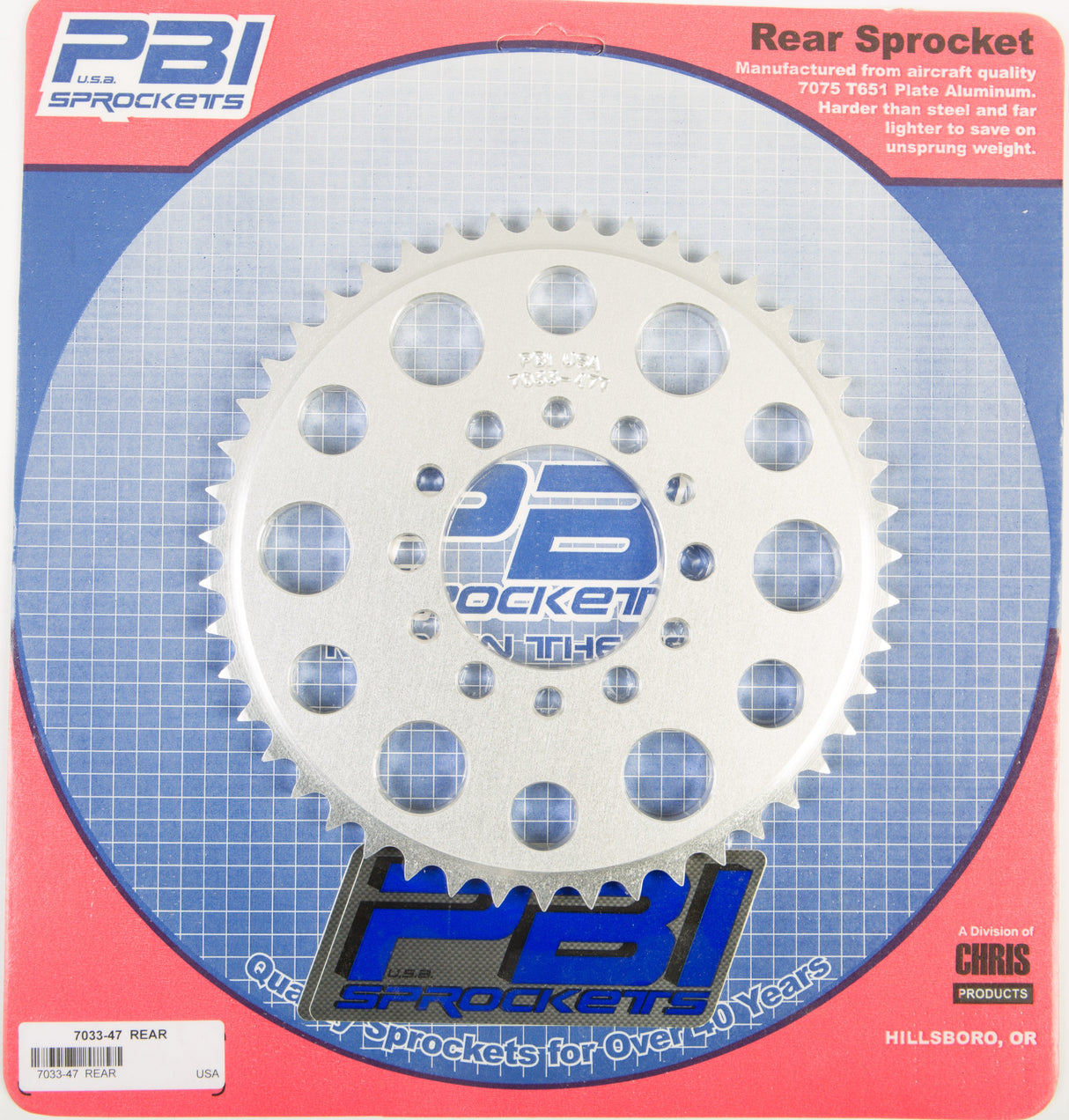 PBIRear Sprocket Aluminum 47t-428 Yam7033-47-2