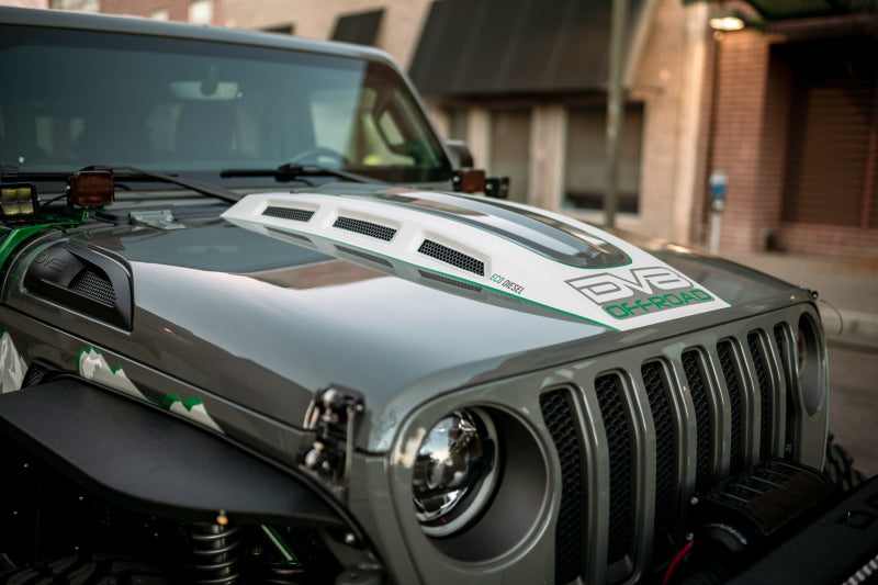 DV8 Offroad 18+ Jeep JL Heat Dispersion Hood - Primer Black HDMBJL-01