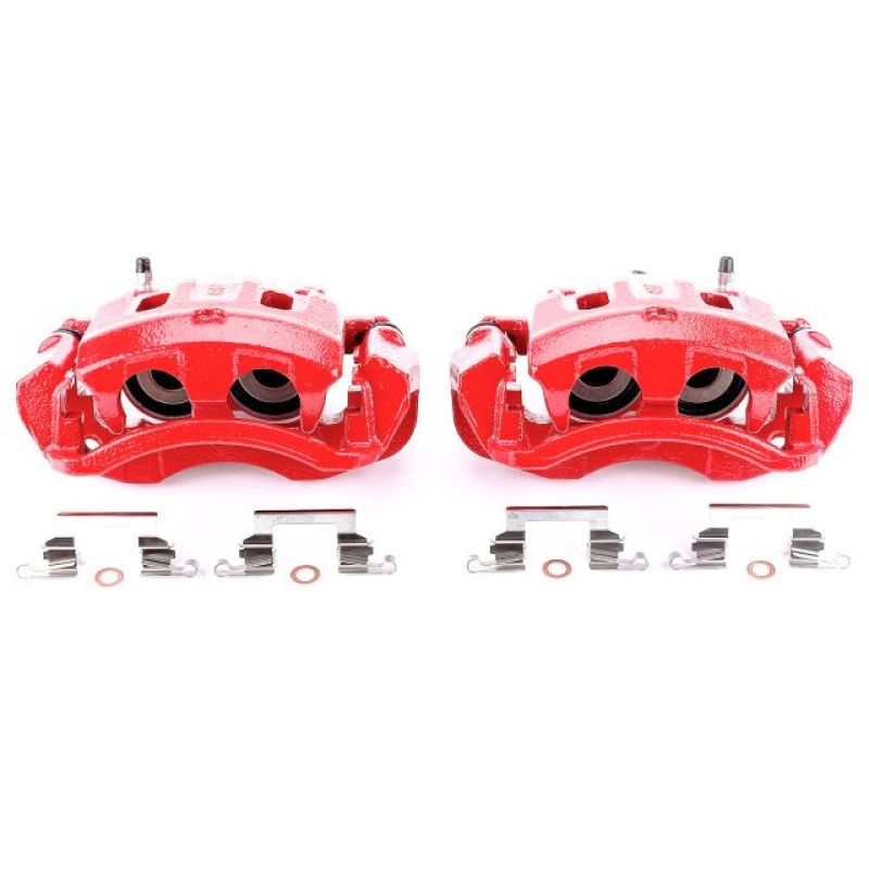 Power Stop 00-05 Ford Excursion Rear Red Calipers w/Brackets - Pair S4752