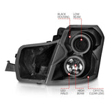 ANZO 2003-2007 Cadillac Cts Projector Headlights w/ Halo Black (CCFL) 121417