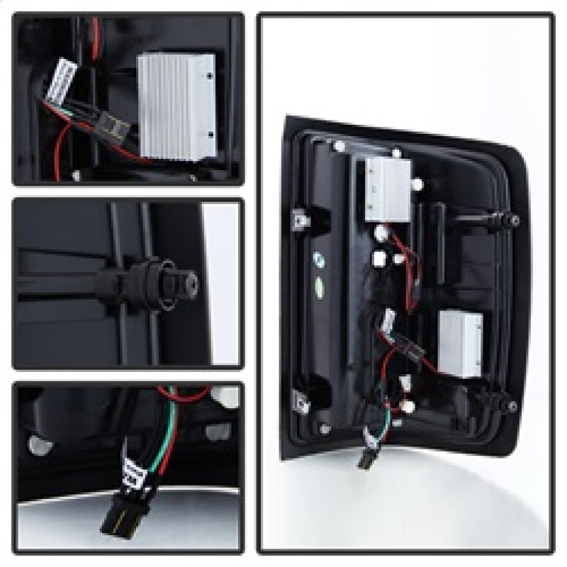 Spyder 14-18 Chevy 1500 / 15-19 GMC 3500 Dually / Bar LED Tail Lights Blk Smke ALT-YD-CS14-LBLED-BSM 5079992